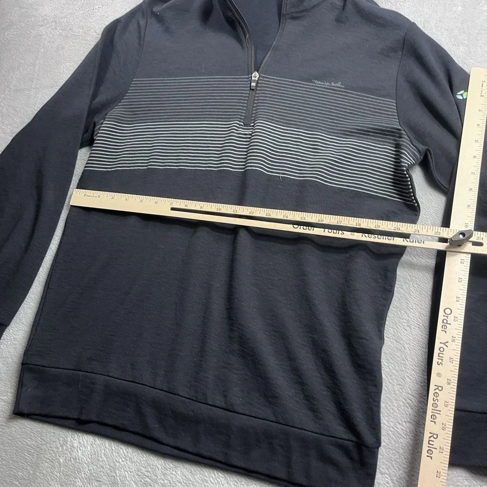 Travis Mathew Book Club 1/4-Zip Golf Pullover Sweater Mens Large Navy Blue Blend - Picture 5 of 9